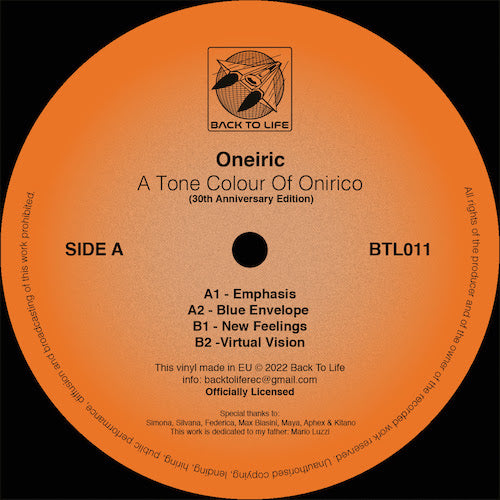 ONEIRIC / A TONE COLOR OF ONIRICO