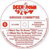 GROOVE COMMITTEE / I WANT YOU TO KNOW "THE UNDERGROUND REMIXES" PART 1
