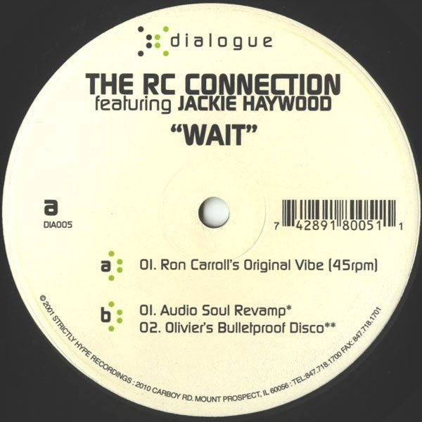 THE RC CONNECTION (feat. JACKIE HAYWOOD) / WAIT (USED)