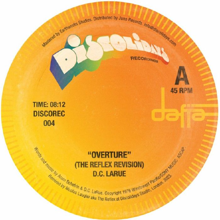 DC LA RUE / OVERTURE / O BA BA (THE REFLEX REVISIONS) -pre-order-