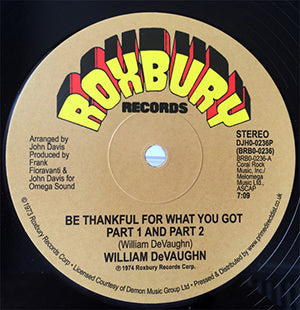 William DeVaughn – Be Thankful For What You Got