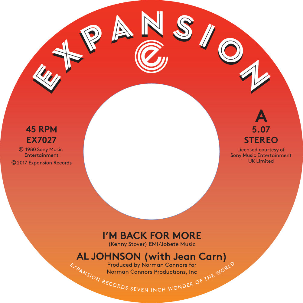 Al Johnson With Jean Carn / Al Johnson – I'm Back For More / I've Got My Second Wind