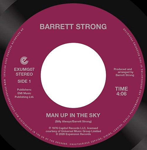 BARRETT STRONG / MAN UP IN THE SKY / IS IT TRUE (7 inch)