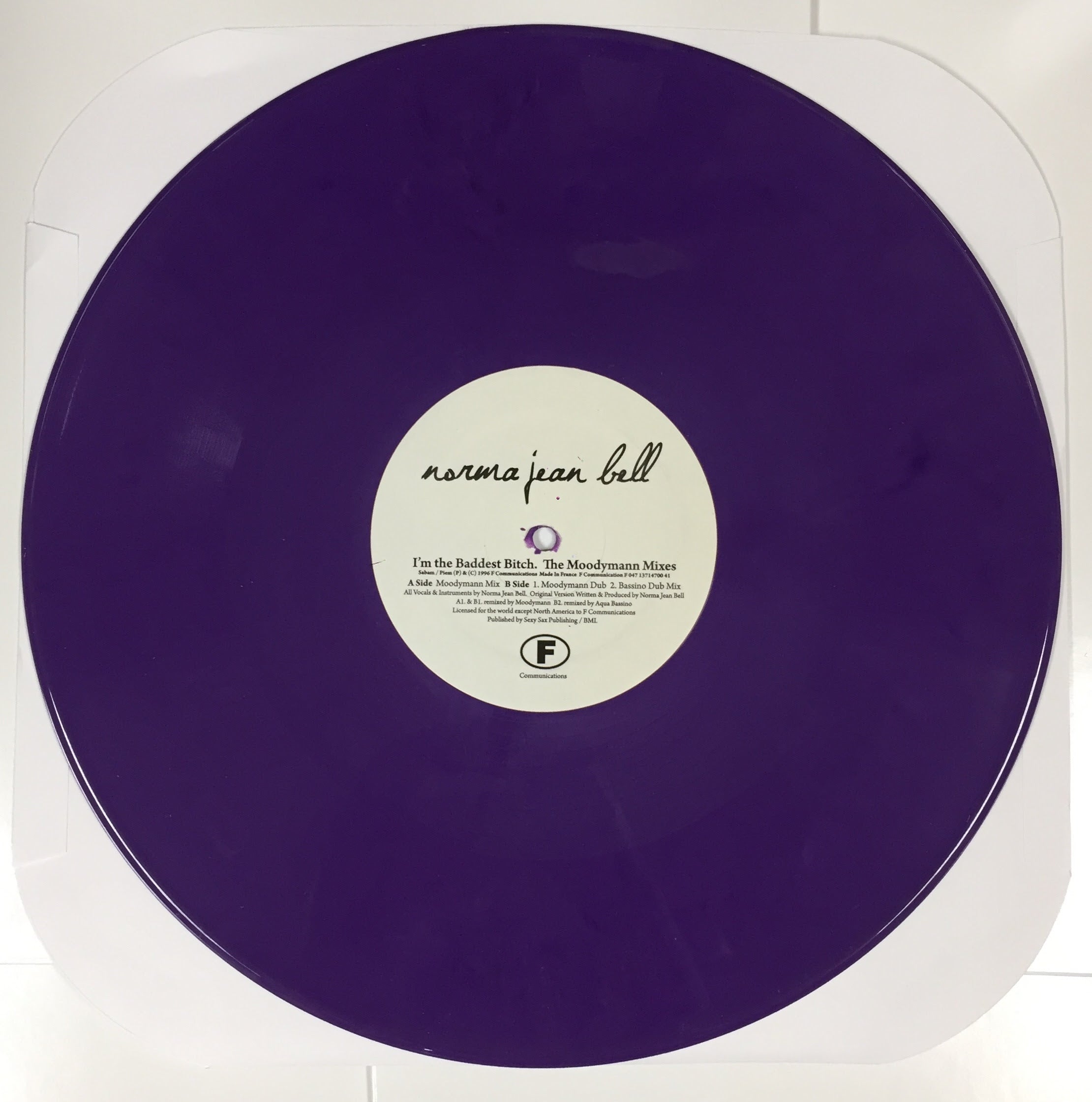 NORMA JEAN BELL / I'M THE BADDEST BITCH (MOODYMANN REMIXES) (PURPLE VINYL)