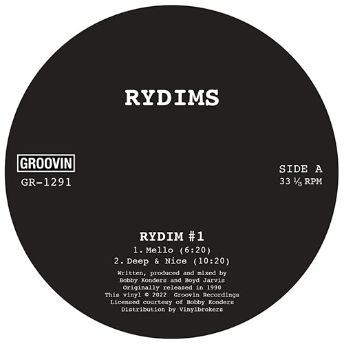 RYDIMS (BOBBY KONDERS, PETER DAOU & BOYD JARVIS) / RYDIM #1 / #2