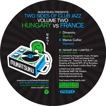 DIMENZIO / MARIUS CULTIER / TWO SIDES OF CLUB JAZZ - HUNGARY VS FRANCE VOL.2 (7 inch)