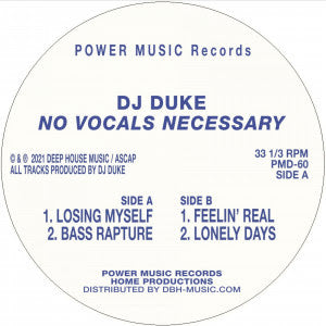 DJ DUKE / NO VOCALS NECESSARY