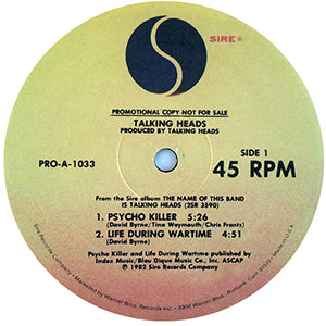 Talking Heads - Psycho Killer