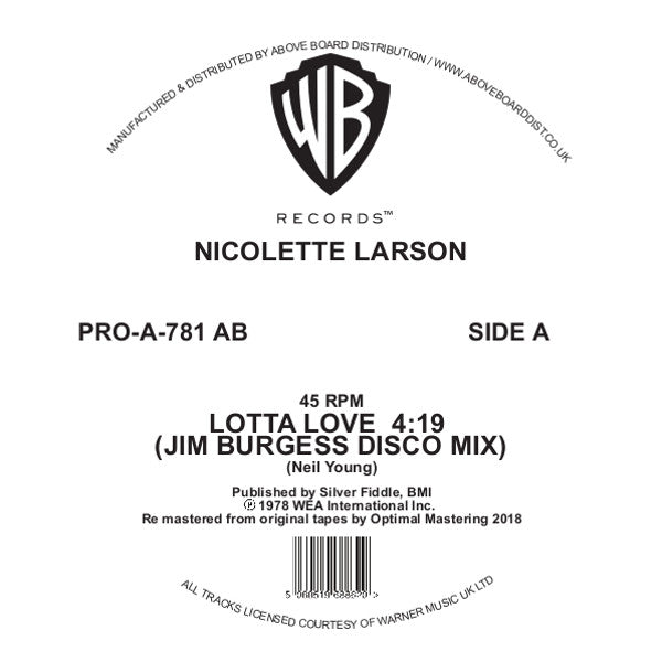NICOLETTE LARSON / LOTTA LOVE (JIM BURGESS DISCO MIX)