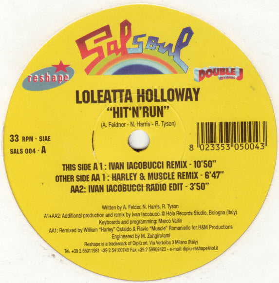 LOLEATTA HOLLOWAY / HIT 'N RUN (DEADSTOCK)