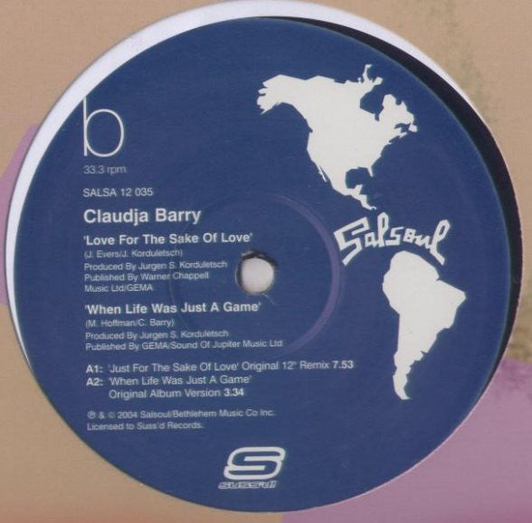 CLAUDJA BARRY / LOVE FOR THE SAKE OF LOVE