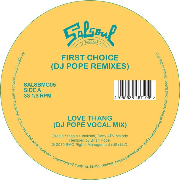 FIRST CHOICE / LOVE THANG (DJ POPE REMIXES)