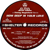 BLAZE / HOW DEEP IS YOUR LOVE (A TIMMY REGISFORD REMIX)