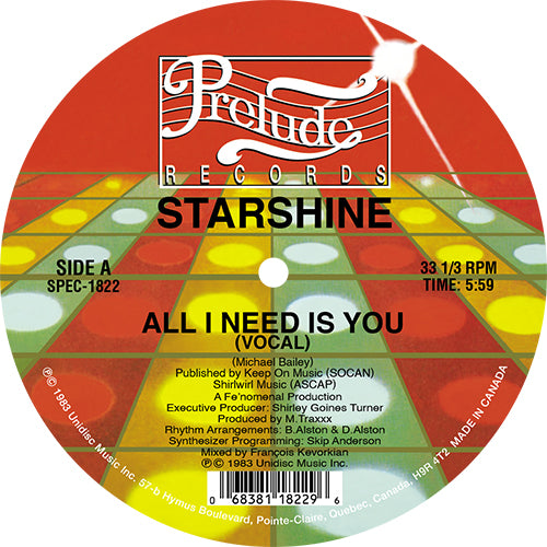 STARSHINE / ALL I NEED IS YOU