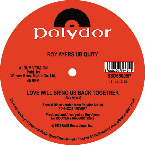 ROY AYERS UBIQUITY / RUNNING AWAY / LOVE WILL BRING US BACK TOGETHER