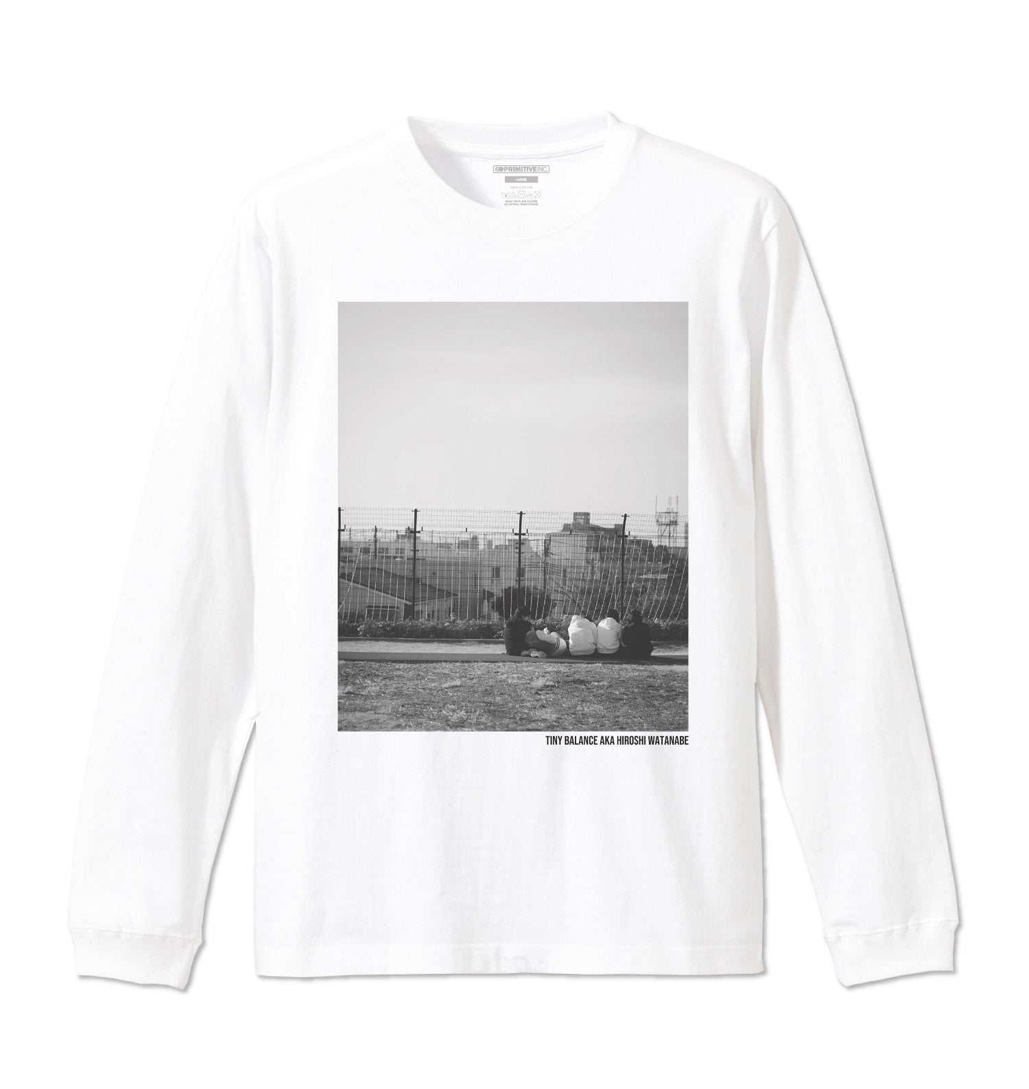 TINY BALANCE aka HIROSHI WATANABE / PHOTO L / S TEE WHITE