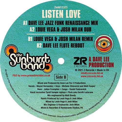 THE SUNBURST BAND / LISTEN LOVE (DAVE LEE & LOUIE VEGA MIXES)