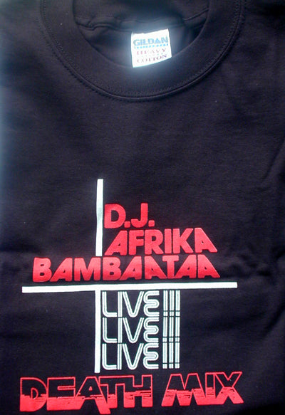 AFRIKA BAMBAATAA / DEATH MIX T-SHIRTS (SIZE: M)