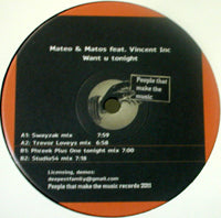 MATEO & MATOS / WANT U TONIGHT(feat.VINCENT INC)