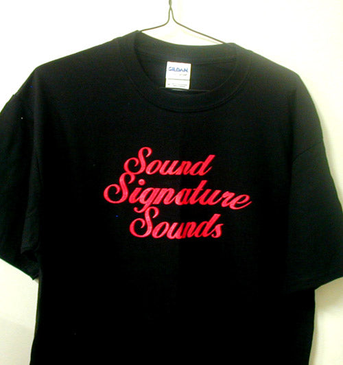 VA / SOUND SIGNATURE-BLACK T SHIRTS with RED LOGO(SIZE:L)
