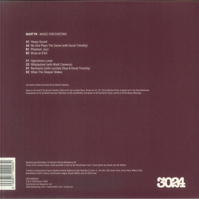 Martyn – Music For Existing【近日入荷予定】