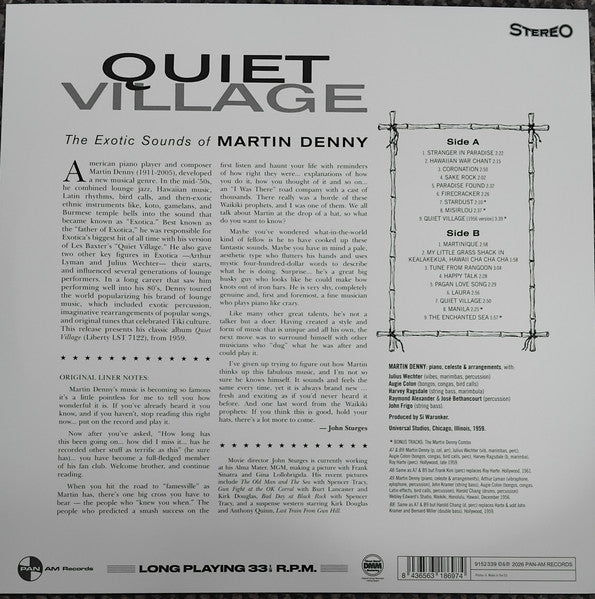 Martin Denny – Quiet Village: The Exotic Sounds Of Martin Denny【近日入荷予定】