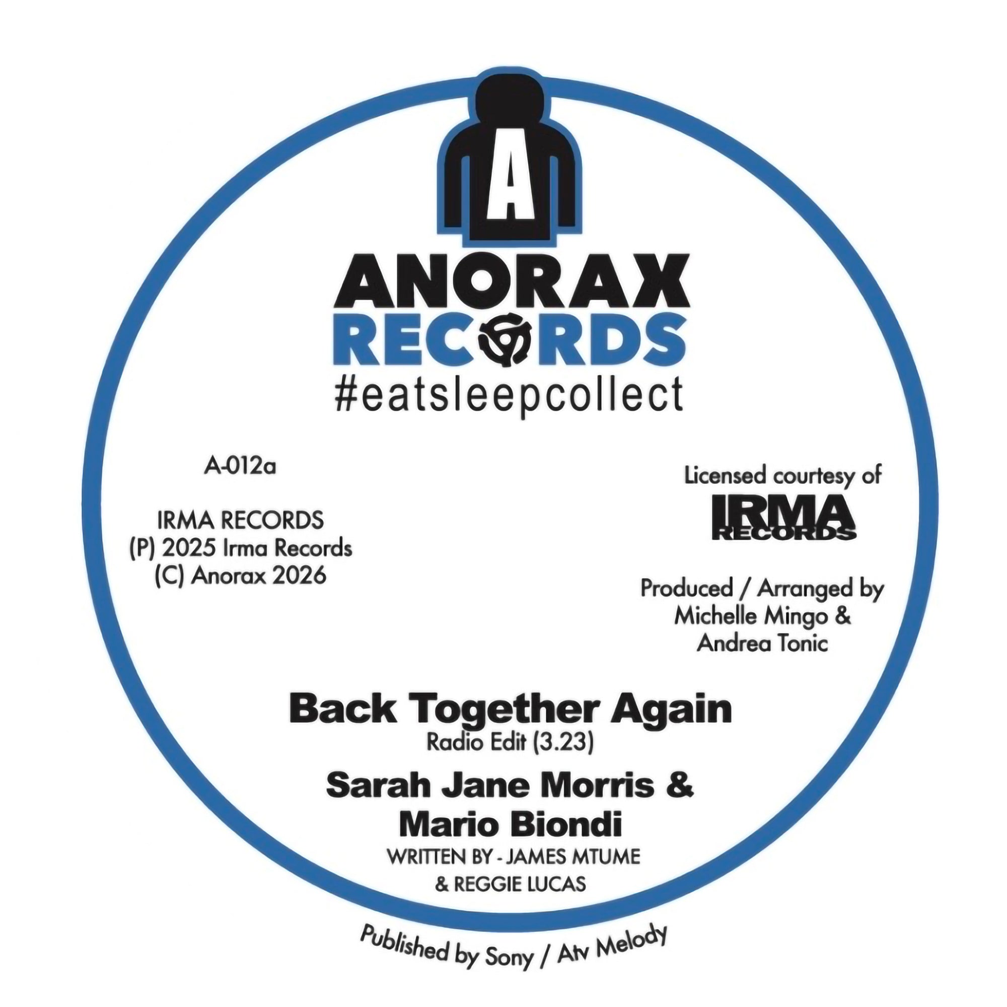 Sarah Jane Morris & Mario Biondi - Back Together Again【近日入荷予定】