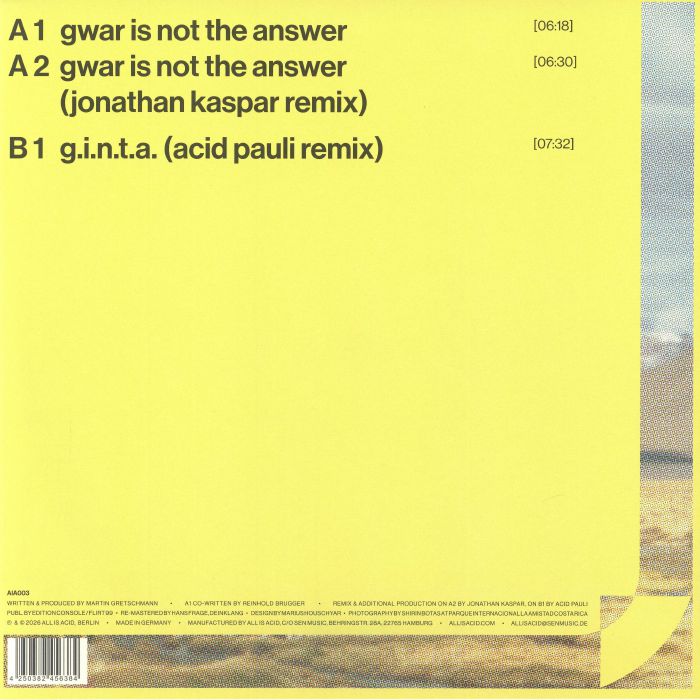 Acid Pauli - Gwar Is Not The Answer (w/Jonathan Kaspar Remix)【近日入荷予定】