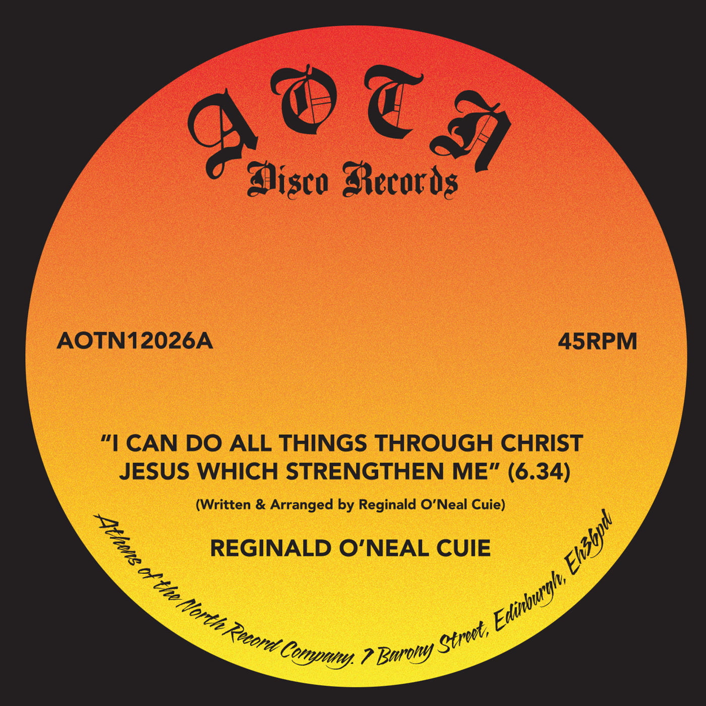 Reginald O'Neal Cuie – I Can Do All Things Through Christ Jesus Which Strengthen Me【近日入荷予定】