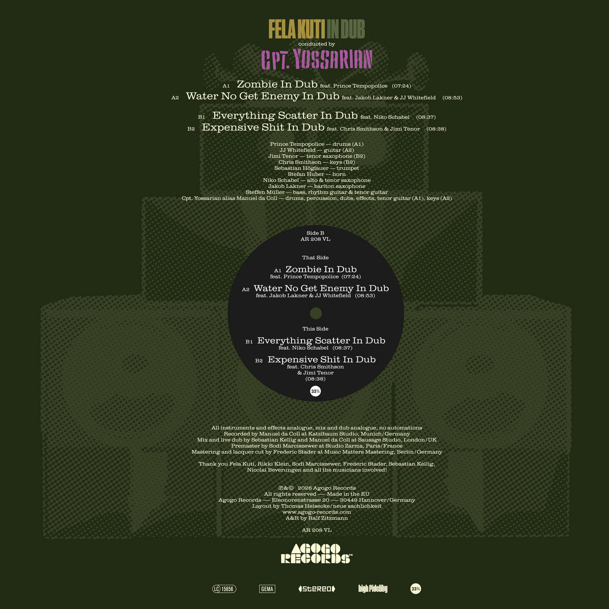 Captain Yossarian - Fela Kuti in Dub【近日入荷予定】