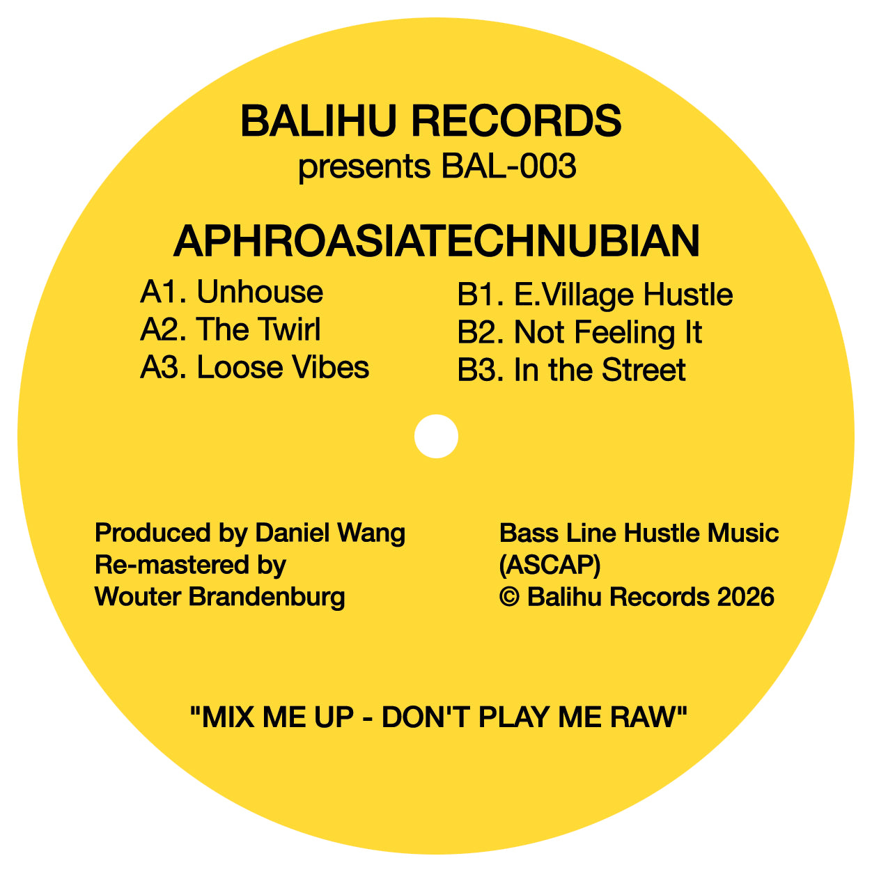 Daniel Wang – Aphroasiatechnubian【近日入荷予定】