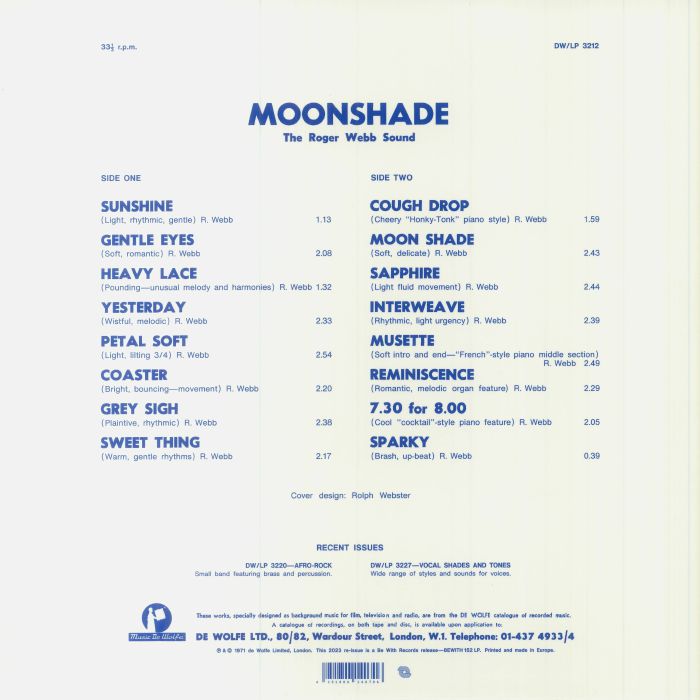 The Roger Webb Sound – Moonshade