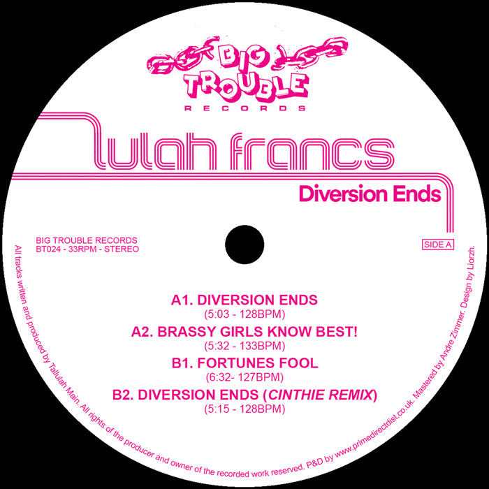 Lulah Francs - Diversion Ends (Cinthie Remix)【近日入荷予定】