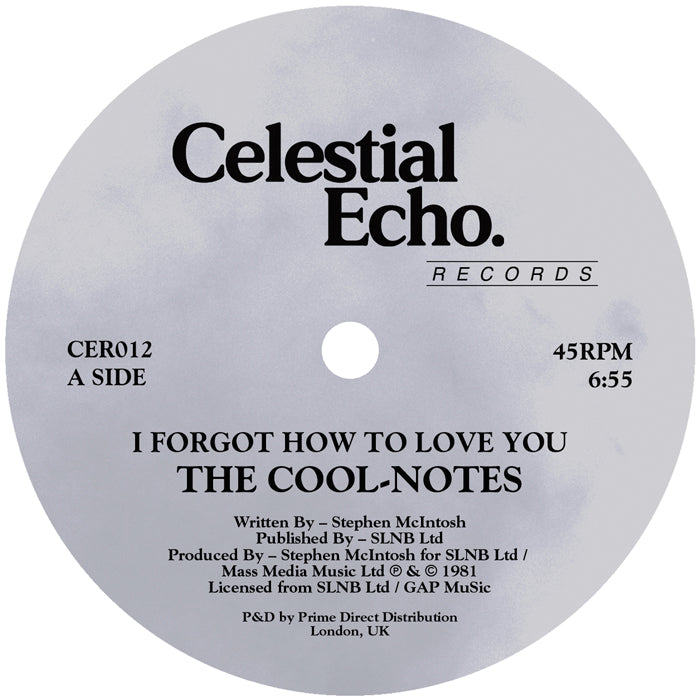The Cool-Notes - I Forgot How To Love You【近日入荷予定】