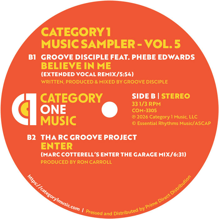 Ron Carroll / Eric Kupper / Dr Packer / Marc Cotterell - Category 1 Music Sampler - Vol. 5【近日入荷予定】