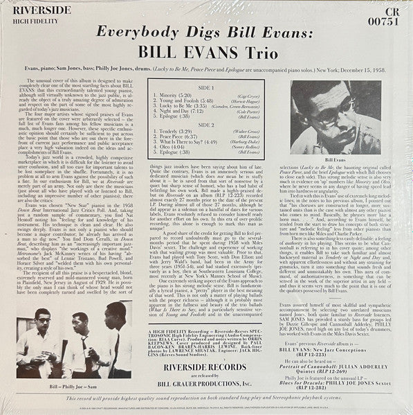 Bill Evans Trio - Everybody Digs Bill Evans : Mono Mix (RSD LIMITED)