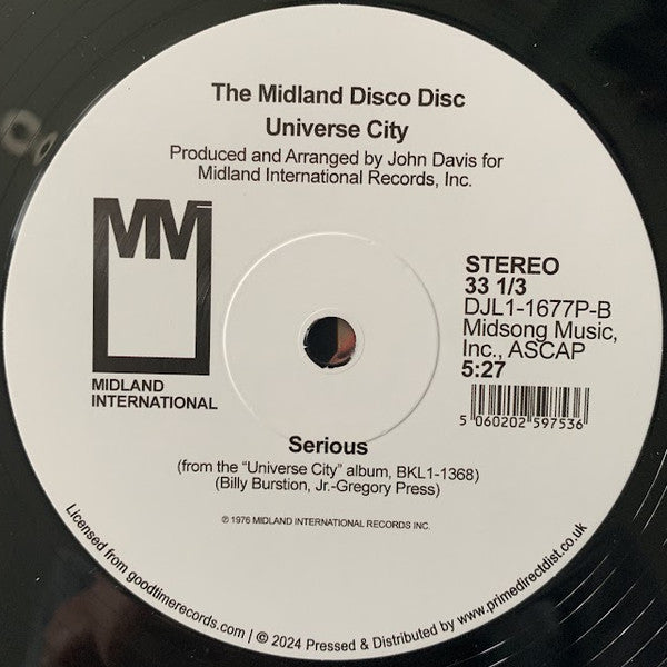 Universe City – Can You Get Down / Serious (RSD LIMITED)
