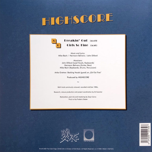 Highscore - Breakin' Out / Girl So Fine【近日入荷予定】