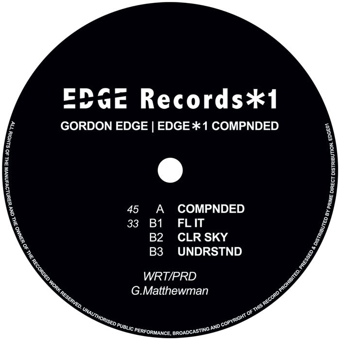 Gordon Edge - Edge*1 Compnded【近日入荷予定】