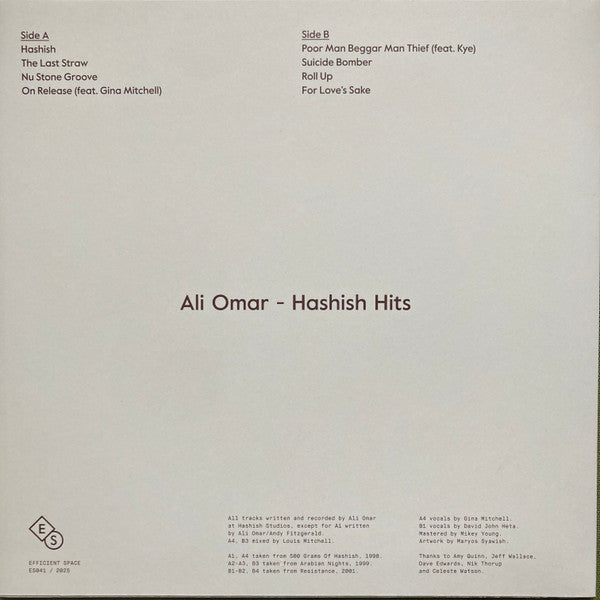 Ali Omar - Hashish Hits【近日入荷予定】