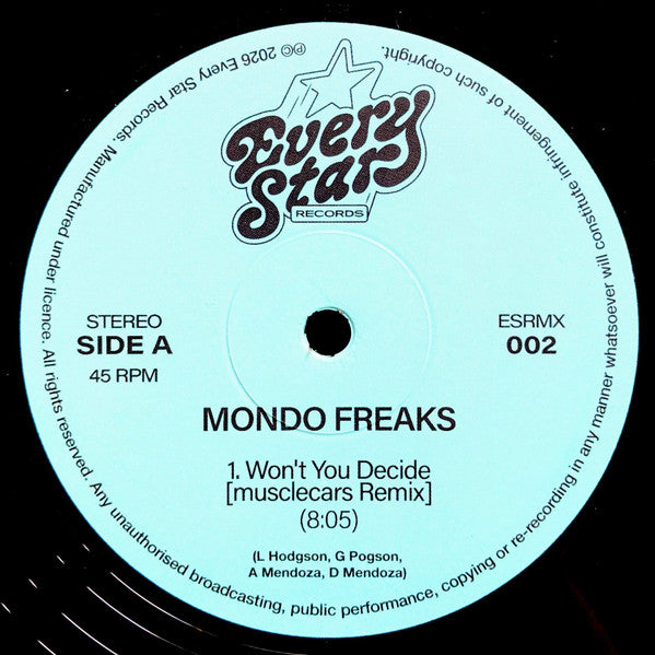 Mondo Freaks – Won't You Decide (Musclecars Remix)【近日入荷予定】