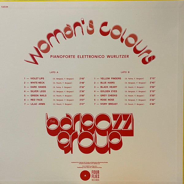 Barigozzi Group (Giancarlo Barigozzi, Oscar Rocchi & Sergio Farina) – Woman's Colours【近日入荷予定】