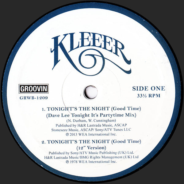 Kleeer – Tonight’s The Night (Good Time) / Open Your Mind [inc. Dave Lee Remixes]