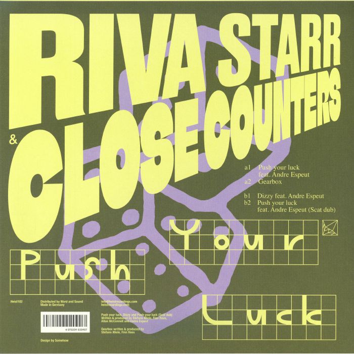 Riva Starr & Close Counters - Push your luck EP【近日入荷予定】