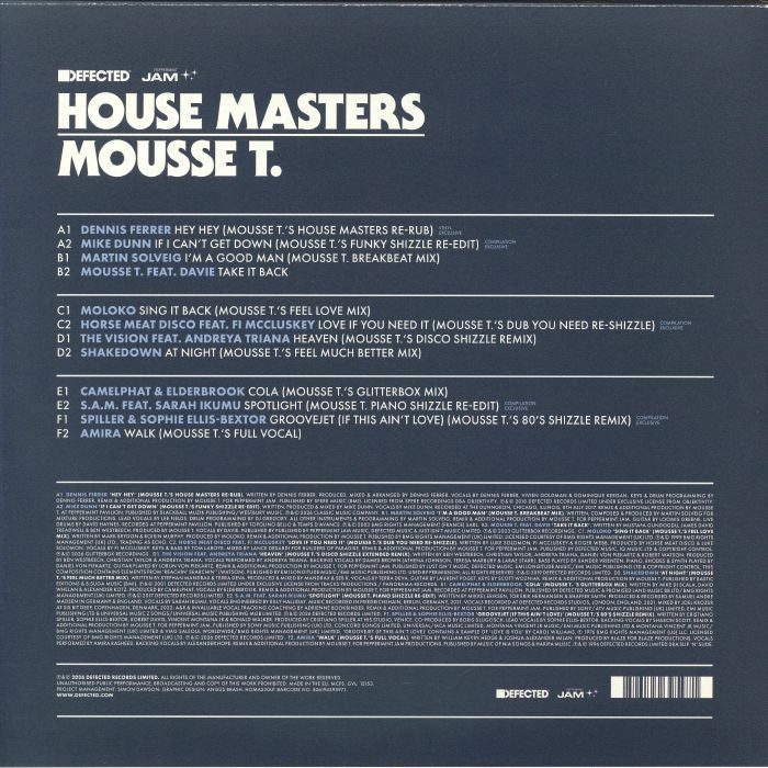 Mousse T. / Various - Defected & Peppermint Jam present House Masters: Mousse T.【近日入荷予定】