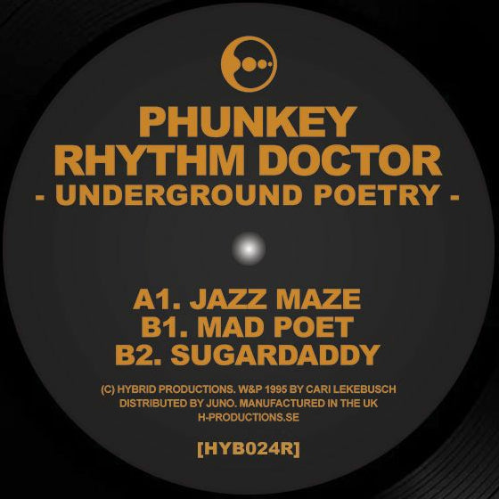 Phunkey Rhythm Doctor aka Cari Lekebusch – Underground Poetry【近日入荷予定】