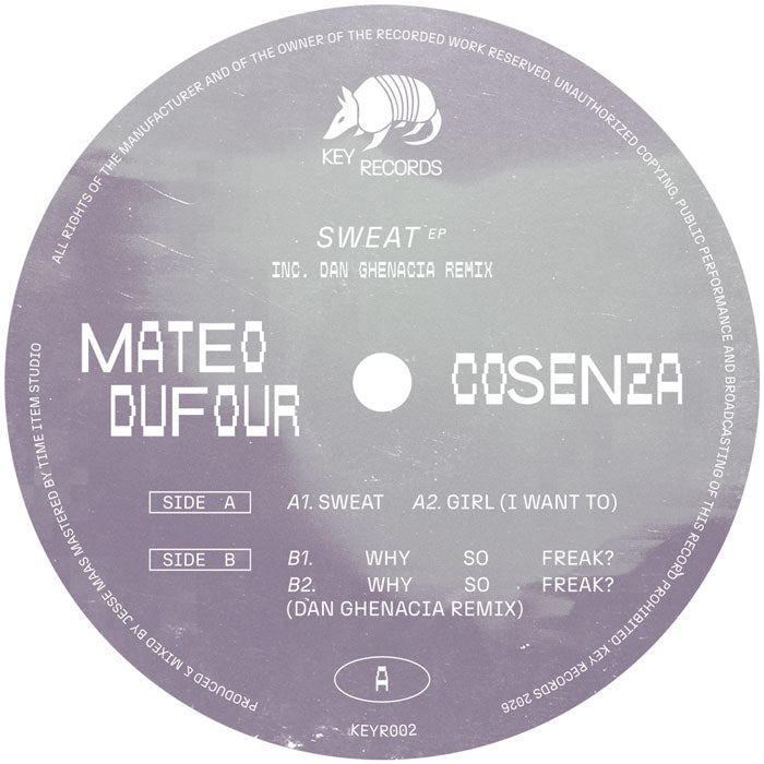 Mateo Dufour & Cosenza - Sweat EP【近日入荷予定】