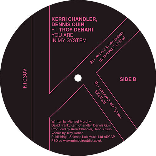 Kerri Chandler & Dennis Quin Featuring Troy Denari - You Are In My System