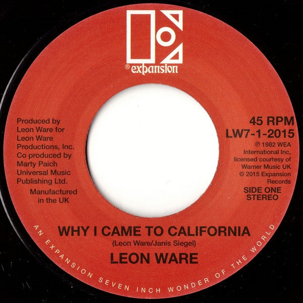 Leon Ware – Why I Came To California / Rockin' You Eternally