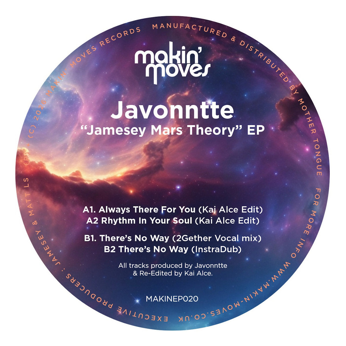 Javonntte - Jamesey Mars Theory EP (Kai Alce Edits)【近日入荷予定】